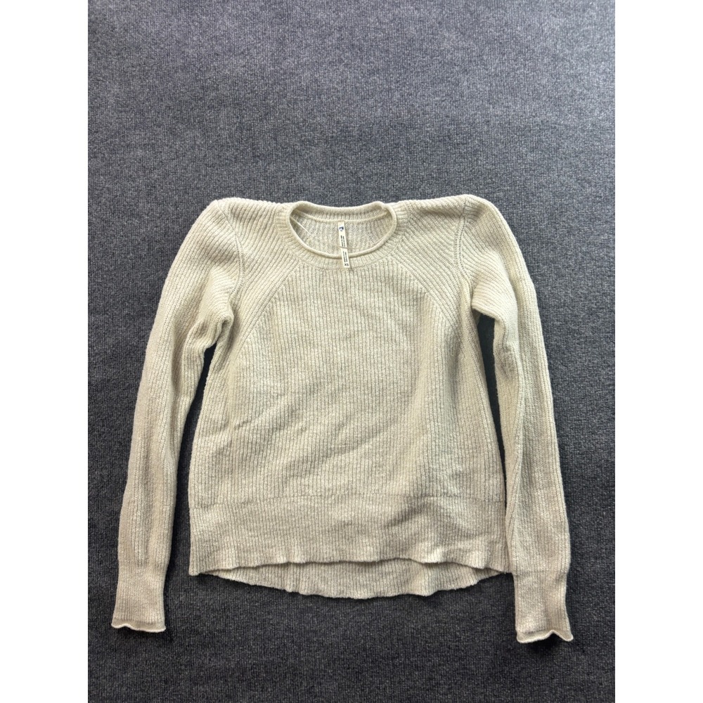 KUHL Sweater Women XS Cream Wool Blend Ribbed Raglan Knit 4422